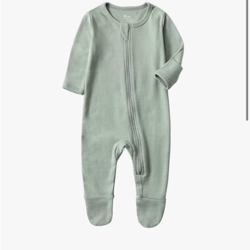 O2 BABY Baby Boys Girls Organic Cotton Zip-Front Sleeper Pajamas, Footed Sleep 'n Play