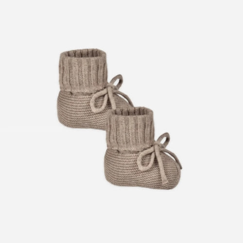 Knit Baby Booties - Heathered Mocha – Hello Gracie Lou