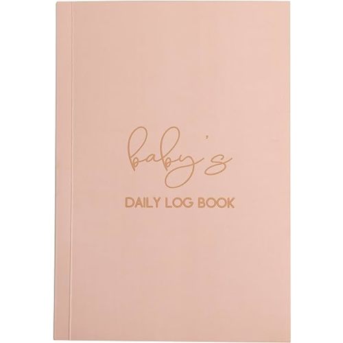 Pearhead Baby Daily Log Book (Pink), Daily Tracker for New Parents