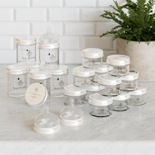 Burrbaby - Zero-Plastic Glass Breast Milk Storage and Bottles