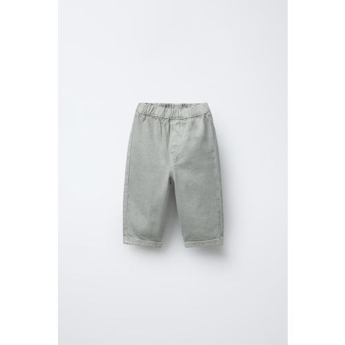 WIDE FIT TWILL PANTS - Dusty pink | ZARA United States