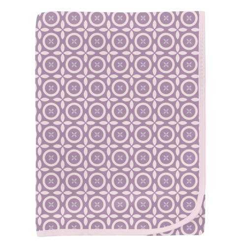 Print Swaddling Blanket in Lavender Flower Lattice