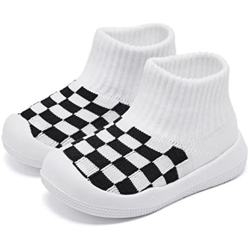 Eashi Baby Boy Girl Non-Skid Indoor Infant Walking Shoes Breathable Warm Elastic Sock Shoes with Memory Sole Protect Toes Outdoor Sneakers