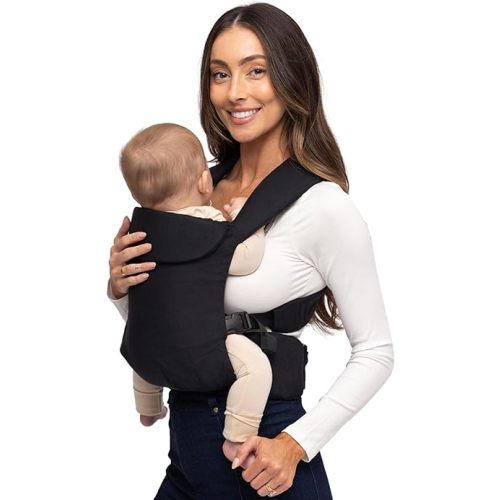 WildBird - Aerial Buckle Carrier - 2-24 Months - Large (L-4XL) Raven - Front or Back Carry - Cross Straps, Lumbar Support, Headrest - Hip Healthy - Baby Carrier - Baby Essentials - New Mom Gifts