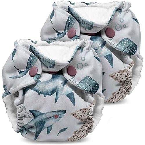 Kanga Care Lil Joey Newborn All in One AIO Cloth Diaper (2pk) Chomp 4-12lbs