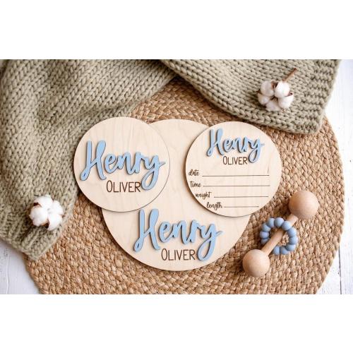 Wooden Birth Announcement Sign Baby Announcement Sign Hospital Footprint Sign Footprint ready baby name sign birth announcement stat sign