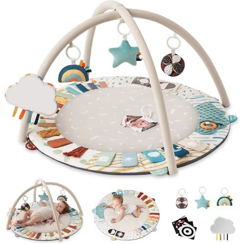 Blissful Diary Baby Play Gym, 5 Development Zones Activity Tummy Time Mat