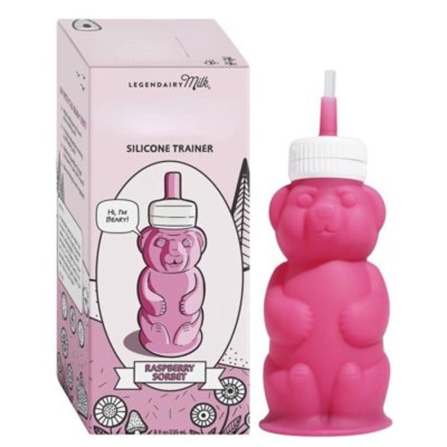 Honey Bear Straw Cup - Legendairy Milk - 8 oz Food Grade Silicone - Dishwasher Safe - 1 Bottle and 2 Straws - Reusable - Water Bottles Drinkware