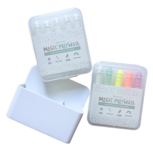 Dustless Chalk Crayons + Magnetic Holder Bundle for Magic Playwall – Cherrypick