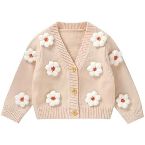 Newborn Baby Girl Boy Cute Long Sleeve Button Up Cardigan Toddler Knit Sweater Infant Fall Winter Clothes