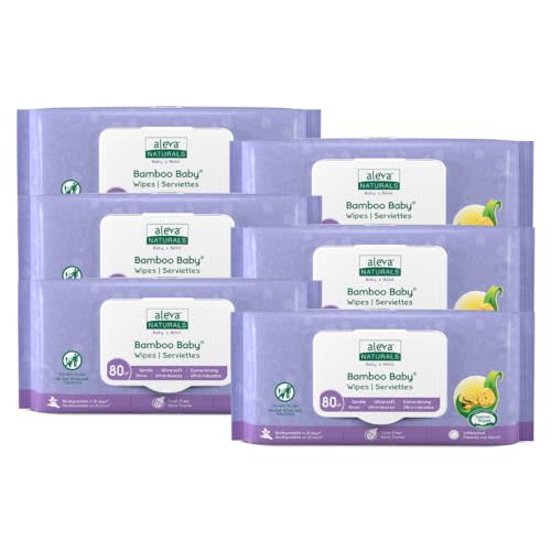 Aleva Naturals Bamboo Baby Wipes - 480 ct