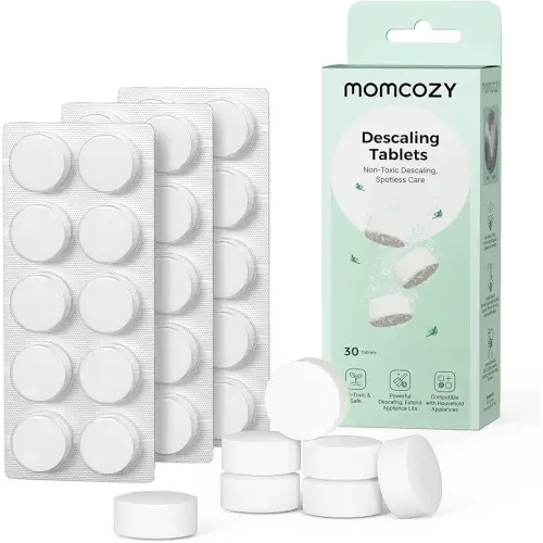Momcozy Official Descaling Tablets, Compatible KleanPal Pro Baby Bottle Washer, Descaler for Milk & Limescale Removal, 30 Count