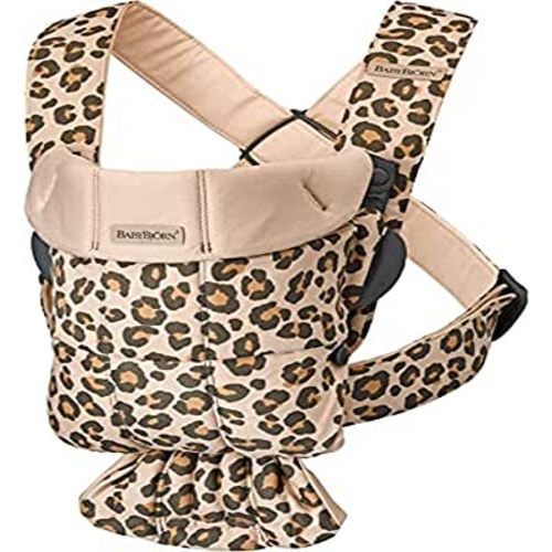 BabyBjörn Baby Carrier Mini, Cotton, Beige/Leopard, 1 Count