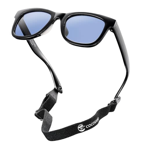 COCOSAND Flexible Baby Sunglasses with Strap Polarized UV Protection for Toddler Infant Newborn Boy Girl Age 0-24 Months