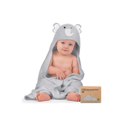 Cuddle Baby Hooded Towel, Elephant, Small