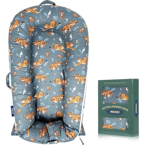 Infant Lounger Baby Nest Replacement Cover | Hypoallergenic | Premium | [Fits Dockatot Deluxe+] (Cover Only) (Leopard)