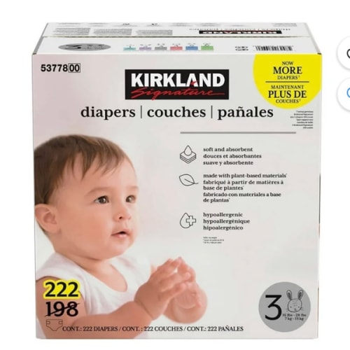 Kirkland Signature Diapers Sizes 1-2