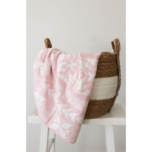 Cotton Knitted Blanket - Fairy Floss Pink | islandpepe