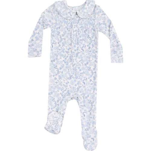 Smocked Peter Pan Footie Calico Floral - Angel Dear | Maisonette