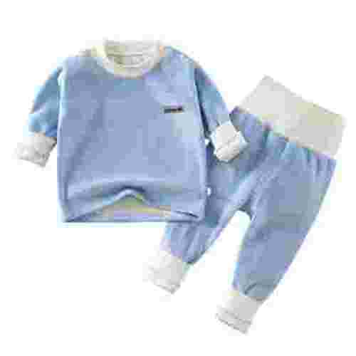 TAIAOJING Kids Boys Girls 2Pcs Clothes Set Baby Warm Underwear Set Autumn And Winter Children's Baby Homewear Pajamas With Wool Thickened High Waist Baby Long Sleeve Pajams 3-6 Months