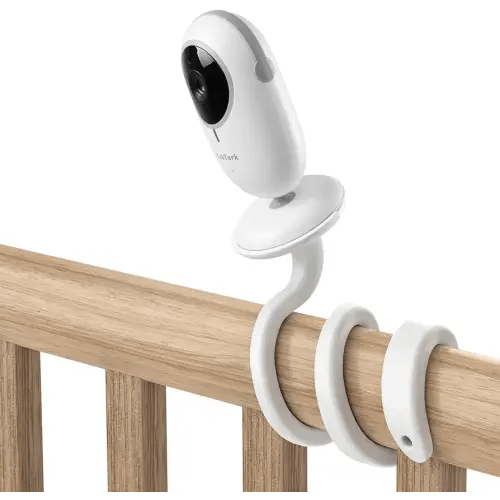 HOLACA Flexible Twist Mount for TakTark BM611/BM612 Baby Monitors Camera Stand Bracket with 1/4 Threaded Hole and Adjustable 360 Degree Mount for Crib Nursery(with Base Connect) (Twist Mount)