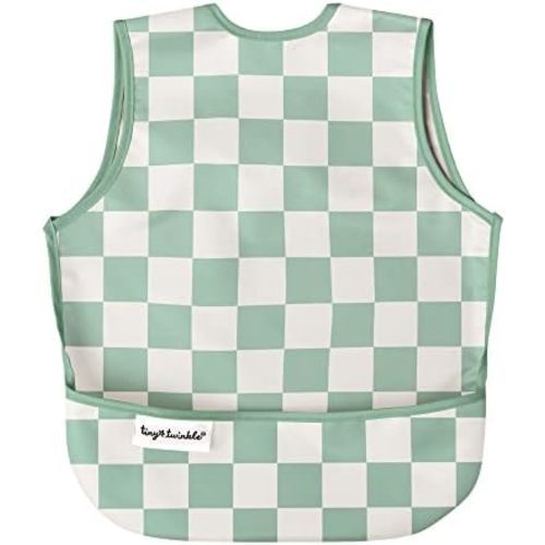 Tiny Twinkle Mess Proof Baby Bib - Waterproof Toddler and Baby Apron Bib - Machine Washable - PFAS and BPA Free