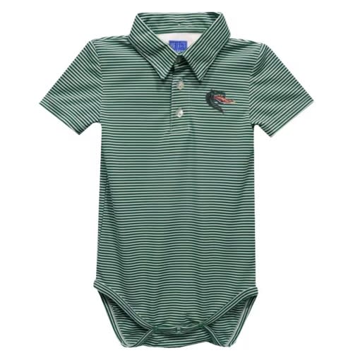 UAB Blazers Vive La Fete Infant Polo Pencil Stripe Bodysuit - Green