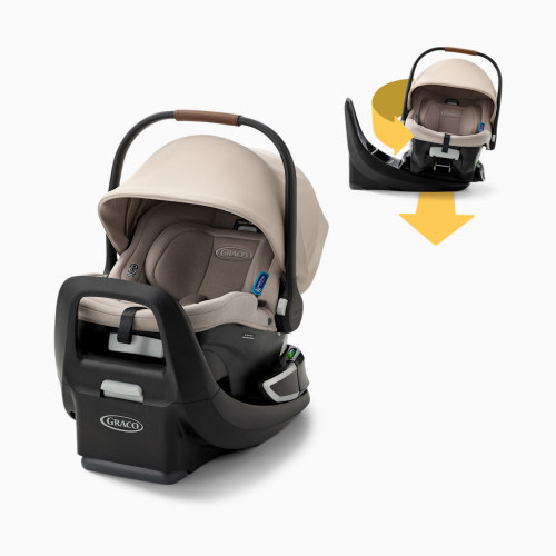 Graco SnugRide Turn & Slide Rotating Infant Car Seat - Sandstone