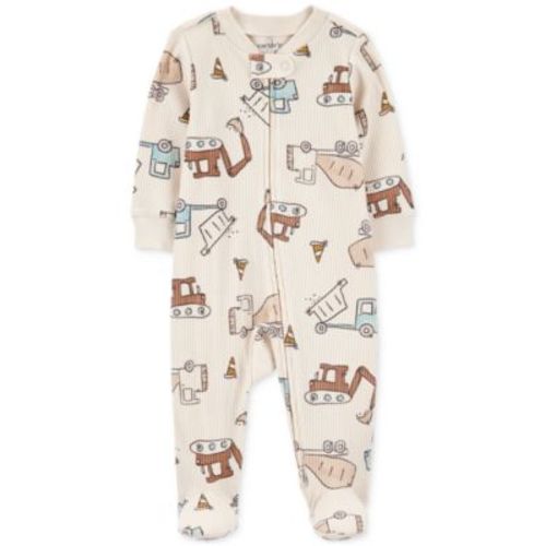 Baby Boys Construction Ribbed Sleep & Play Pajamas