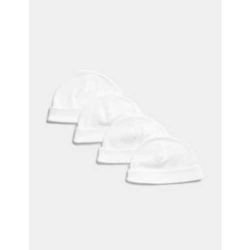 4 Pack Pure Cotton Hats (0-1 Yrs)