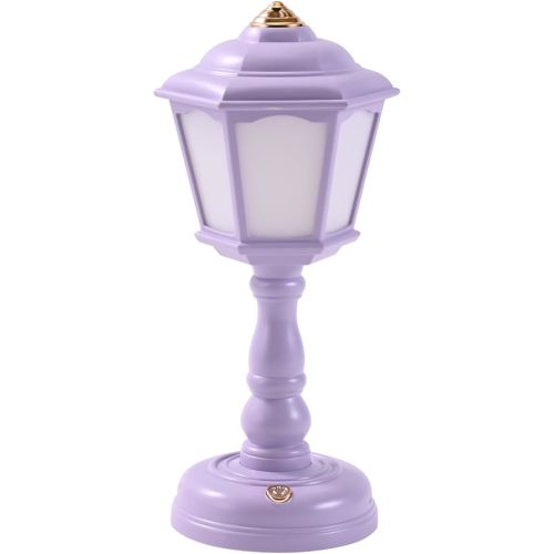 Mini Desk lamp Vintage, LED Desk Lamp Dimmable Table Lamp Reading Lamp with USB Charging Port, Sensitive Control, Eye-Caring Office Lamp,Very Beautiful Decorative Desk lamp (Purple)
