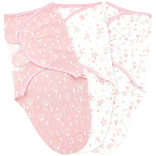 Swaddles for Newborns Baby Swaddle Pack of 3, 3-6-Month, 100% Cotton Newborn Swaddle Baby Wraps Baby Girl and Boy Adjustable Swaddle Blanket, Soft Baby Blankets