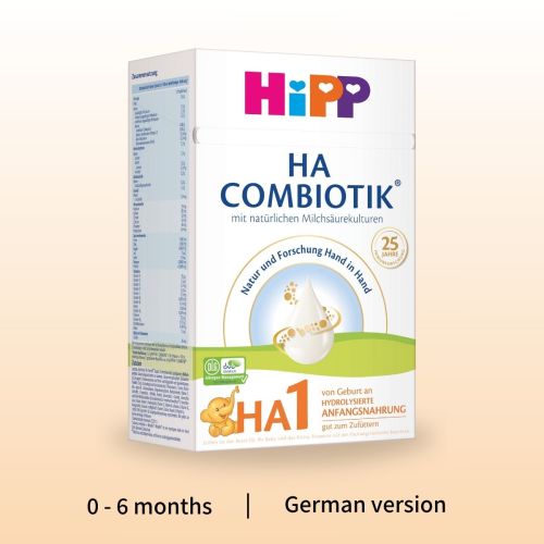 HiPP HA Combiotik Stage 1 – Hypoallergenic Formula 0-6 months, German Version (600g)