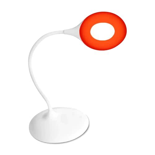 Mito Red Light - No Blue Light Lamp - Modern LED Rechargeable Table Lamp - Rechargable Desk Lamp - Bedside Touch Lamp - - Table Lamp for Whole House - No Flicker LED (633nm Red), White