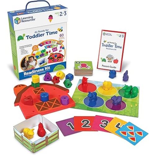 Learning Resources All Ready For Toddler Time Readiness Kit - 22 Pieces, Ages 2+, Back to School, School Preparation Activities, Preschool Games, Classroom Must Haves