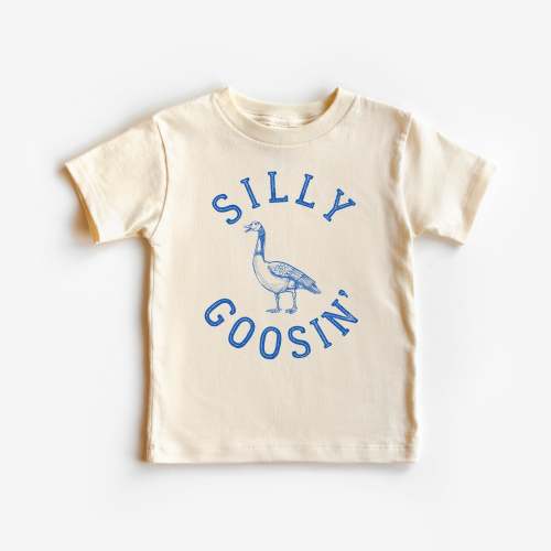 Silly Goosin' tshirt funny toddler shirt Modern graphic tee for kids cute vitage tshirt silly tshirt for kids