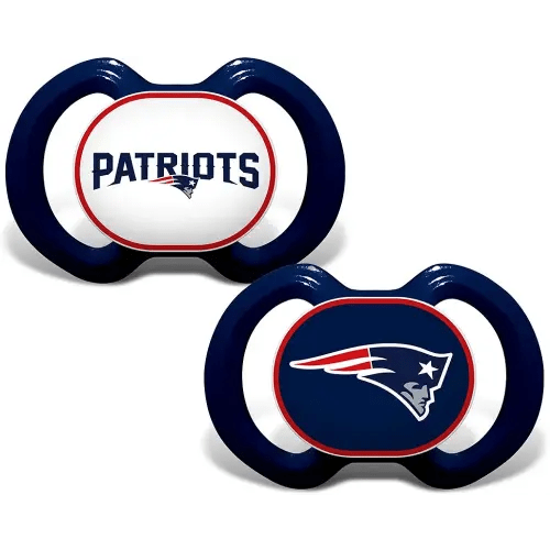 BabyFanatic Pacifier 2-Pack - NFL New England Patriots - Officially Licensed League Gear