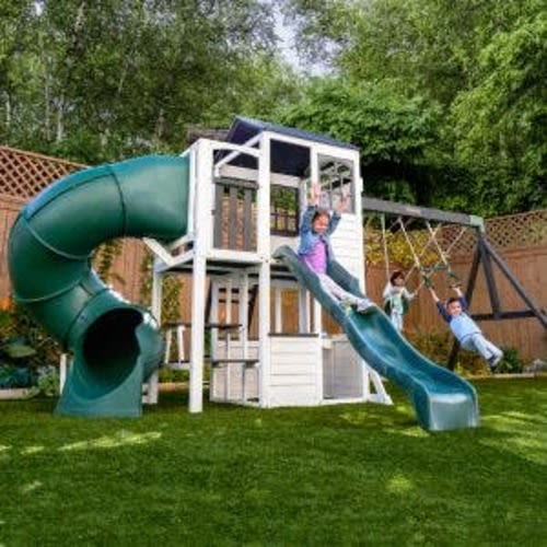 Wrangler Way Swing Set | Outdoor Clubhouse | KidKraft