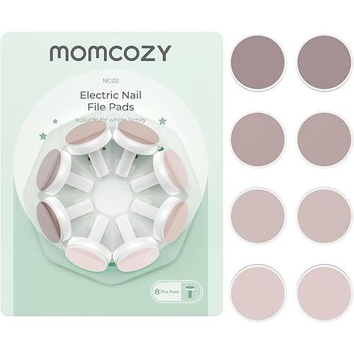 Nail Trimmer Replacement Pads, Electric Nail Trimmer Grinding Pads for Momcozy Electric Nail Trimmer Use Only, 8 Counts Replacement Pads, Pink