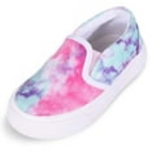HARVEST LAND Toddler Sneakers Girls Canvas Shoes Cute Slip on White Shoes for Kids Baby