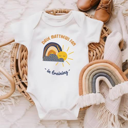 Dave Matthews Fan In Training Baby Diaper Shirt , DMB Lover Baby Gift , Fun Dave Matthews Fan Infant Bodysuit , Unique Baby One Piece