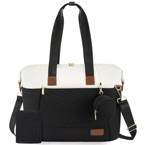 LOVEVOOK Diaper Bag Tote, Large Baby Diaper Bag Waterproof Travel Diaper Tote with Changing Pad