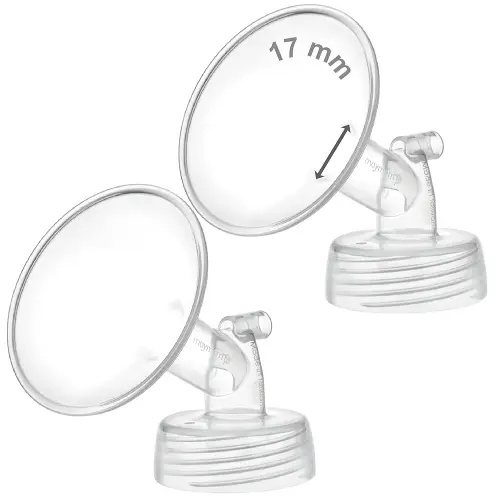 2X 17 mm Maymom Wide Neck Pump Parts Compatible with Spectra S1/S2 Pumps; Incl Wide Mouth Flanges; Not Original Spectra Flange; Replaces Spectra Shield (Two Small Flanges)