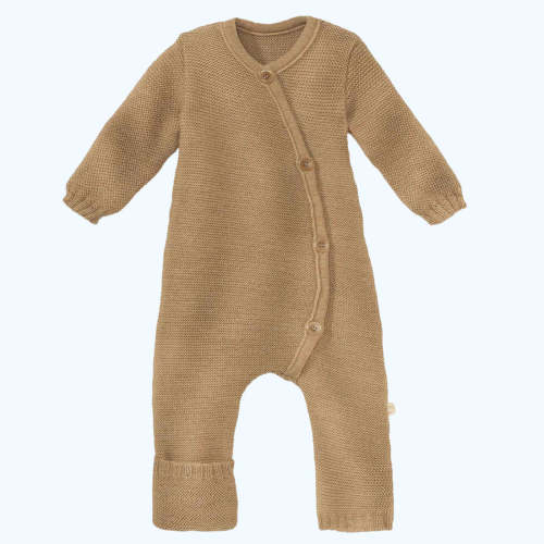 DISANA Knitted Overall/Full-Length Romper in Organic Merino Wool - Size 50/56