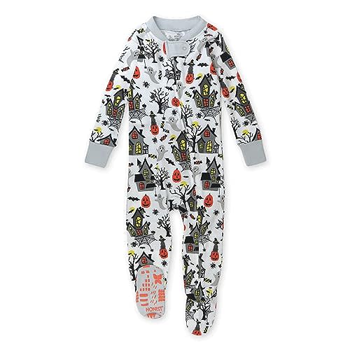 HonestBaby Celebration Non-slip Footed Pajamas One-piece Sleeper Zip-front Pjs 100% Organic Cotton
