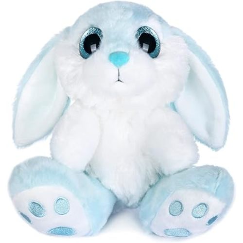 My OLi Bunny Stuffed Animal 8.5in Plush Rabbit with Floppy Ear Bedtime Friend Soft Toy Gifts for Girls Boys Kids, Blue