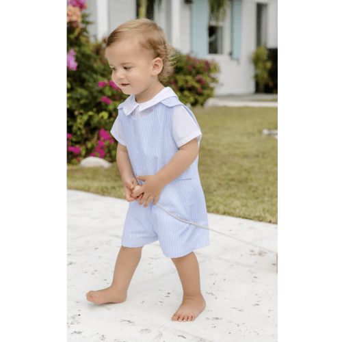 Jon Jon - Breakers Blue Seersucker 12/18mos