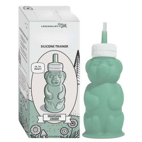 Honey Bear Straw Cup - Legendairy Milk - 8 oz Food Grade Silicone - Dishwasher Safe - 1 Bottle and 2 Straws - Reusable - Water Bottles Drinkware