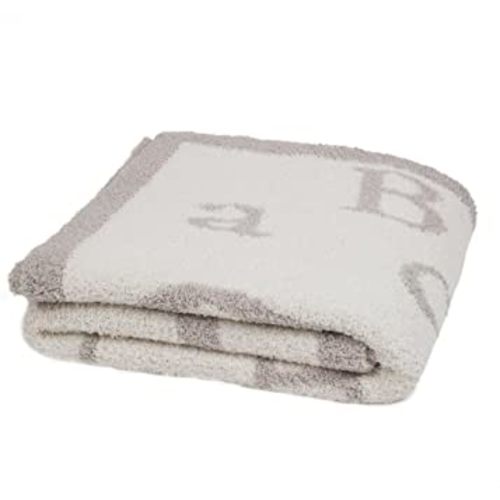 Barefoot Dreams Unisex CozyChic® ABC Blanket Stone/Cream Baby