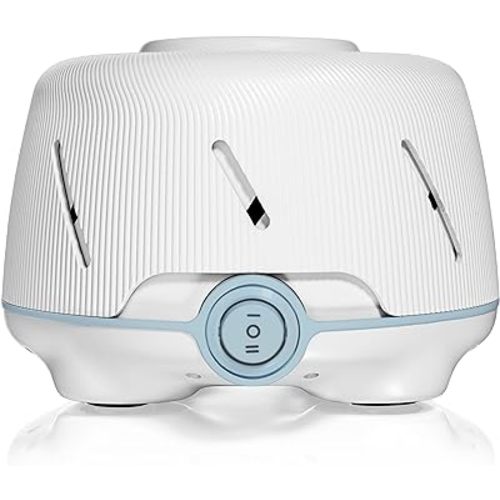 Yogasleep Dohm (White/Blue) | The Original White Noise Machine | Soothing Natural Sound from a Real Fan | Noise Cancelling | Sleep Therapy, Office Privacy, Travel | For Adults & Baby | 101 Night Trial